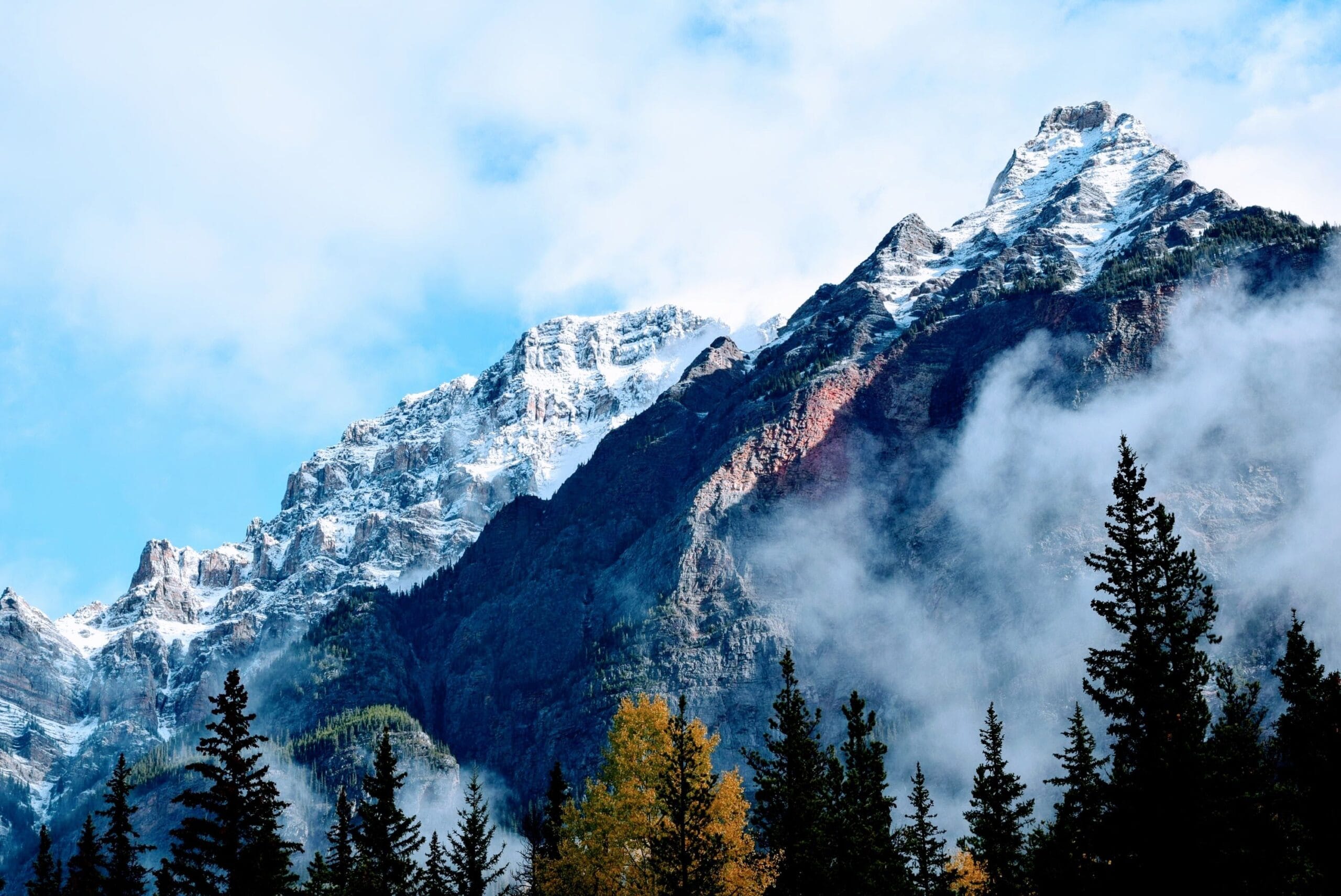 Mountain range representing challenging goals.
